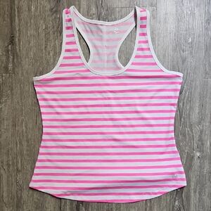 Material Girl Pink and White Striped Tank Top